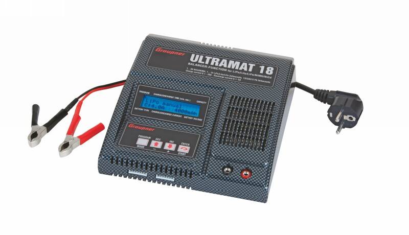 Graupner Ultramat 18 Modellbau-Multifunktionsladegerät 220V 20A Blei, LiFePO, LiIon, LiPo, NiMH, NiCd