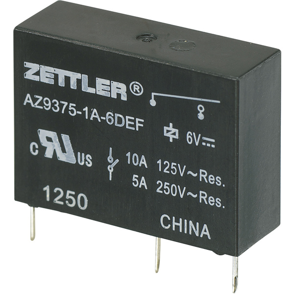 Zettler Electronics AZ9375-1A-12DEF Printrelais 12 V/DC 10A 1 Schließer