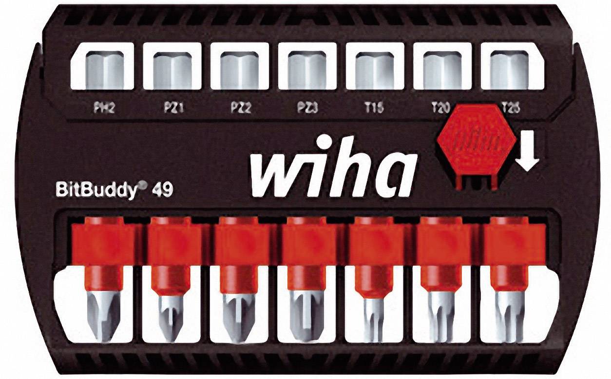 Wiha BitBuddy 36941 Bit-Set 7teilig Kreuzschlitz Phillips, Kreuzschlitz Pozidriv, Innen-TORX Torsio