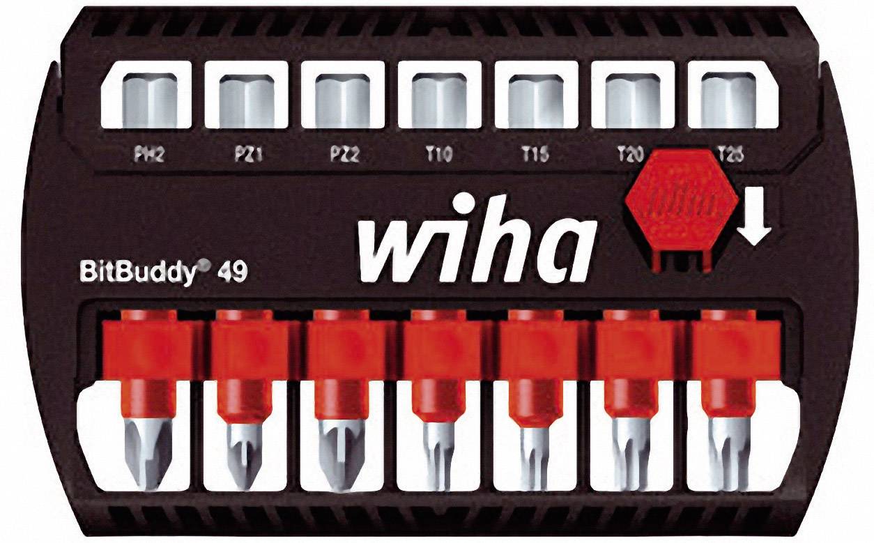 Wiha BitBuddy 36942 Bit-Set 7teilig Kreuzschlitz Phillips, Kreuzschlitz Pozidriv, Innen-TORX Torsio