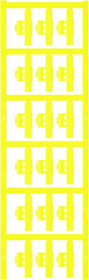 Gelbes Bild mit zwölf gleichmäßigen rechteckigen Formen, die in vier Reihen und drei Spalten angeordnet sind. Jede Form enthält kleinere markante Details.