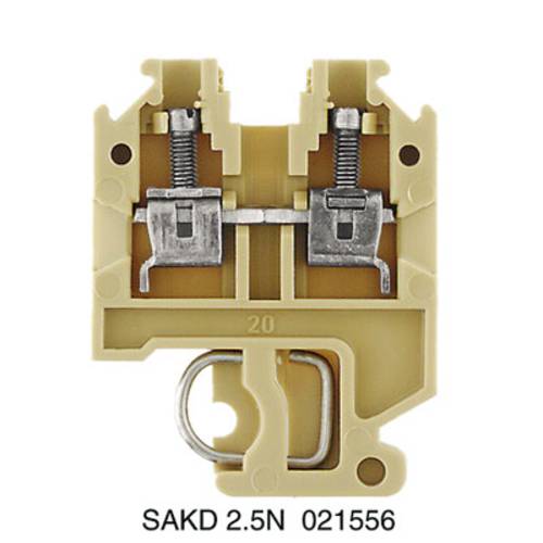 Weidmüller 0215560000 Durchgangsreihenklemme Schrauben Beige, Gelb 100 St.