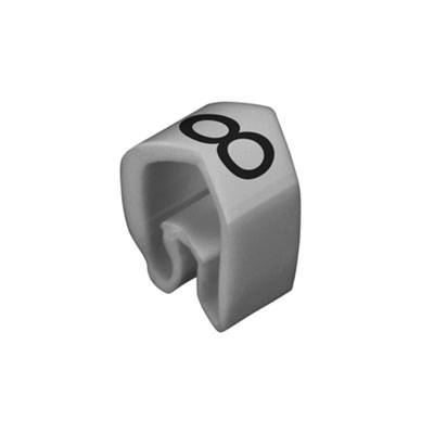 Weidmüller CLI C 2-4 GR/SW 8 MP Kennzeichnungsring Aufdruck 8 Außendurchmesser-Bereich 4 bis 10mm 0251311527