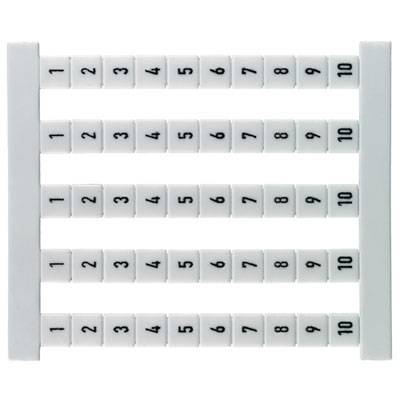 Eine weiße Tafel mit nummerierten Schiebereglern von 1 bis 10 in fünf Reihen. Jeder Schieber zeigt eine Zahl an.