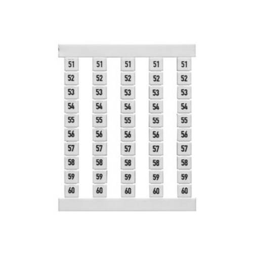 Klemmenmarkierer DEK 5 FSZ 51-60 0460660051 Weiß 500 St