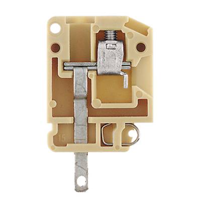 Ein elektrischer Schalter mit Kunststoffgehäuse, Innenansicht zeigt Metallkomponenten. Hauptzweck: Steuerung elektrischer Stromkreise.