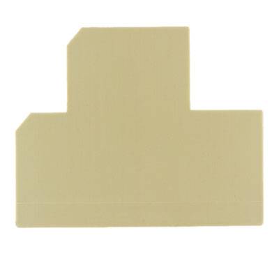 Ein beige, rechteckiges Objekt mit zwei unterschiedlich hohen vertikalen Erhöhungen an der Oberseite, vor einem weißen Hintergrund.