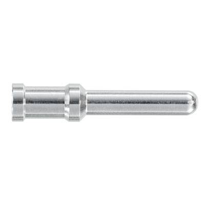 Metallischer Stift mit einem zylindrischen Schaft und einer flachen Kappe, liegt horizontal auf weißem Hintergrund.