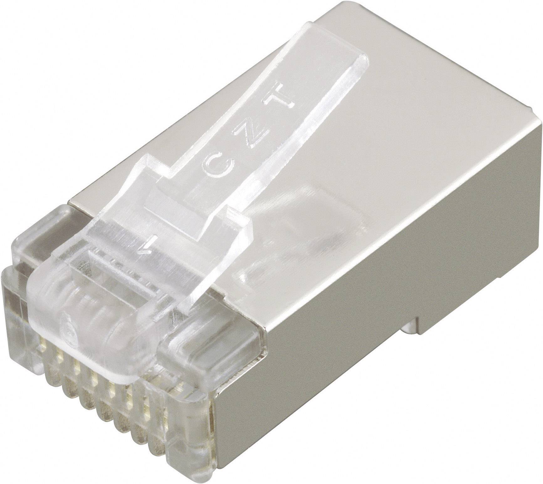 RJ45-Modularstecker Pole: 8P8C Grau 5St.