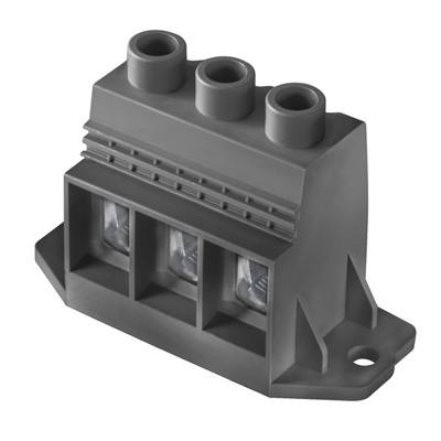 Elektronisches Bauteil mit drei Anschlussklemmen und robustem Gehäuse, vermutlich für Leistungs- oder Spannungsregelung geeignet.