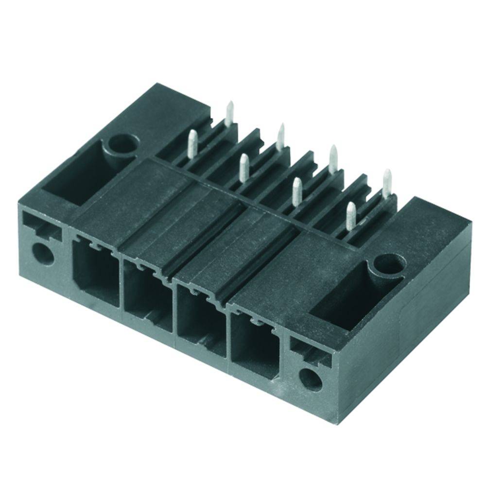 Schwarzer 6-poliger Steckverbinder mit herausragenden Metallstiften, geeignet für elektronische Geräte.