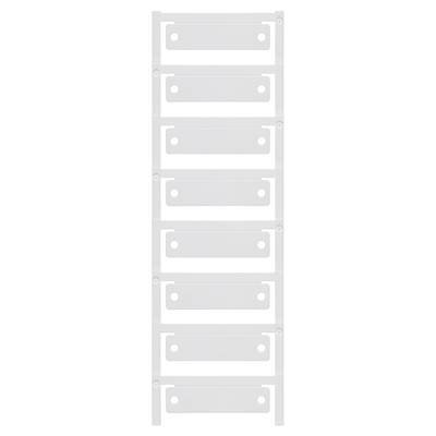 Ein weißes vertikales Gitter mit mehreren rechteckigen Öffnungen, vermutlich ein Halter oder Organizer für kleine Gegenstände oder Etiketten.