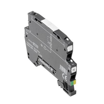 Schwarzes Relaismodul mit Schriftzeichen, Markenname, CE-Kennzeichnung und elektrischen Anschlüssen. Verwendet in elektronischen Schaltungen.