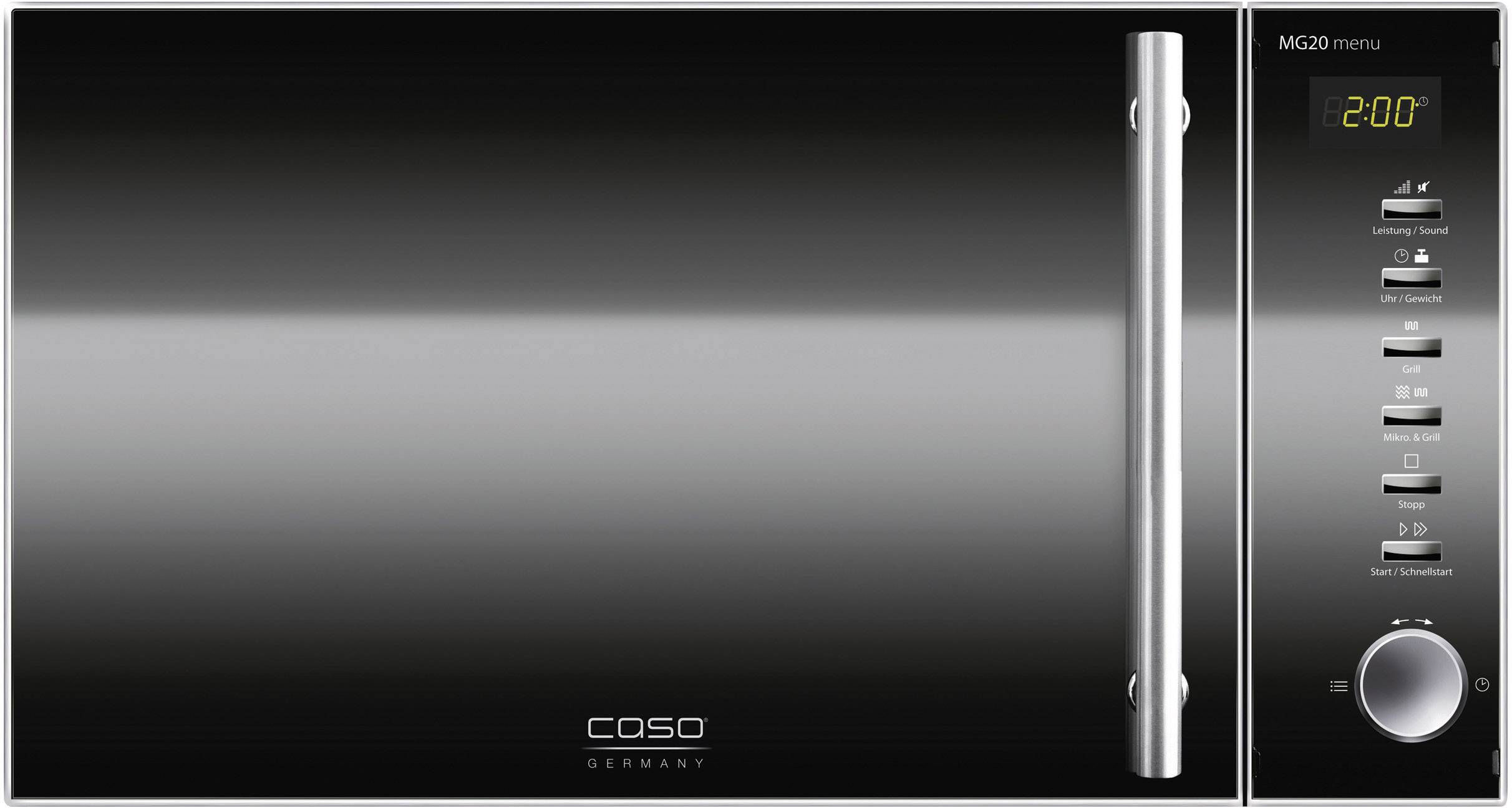 CASO MG20 menu Mikrowelle Schwarz 800 W Grillfunktion