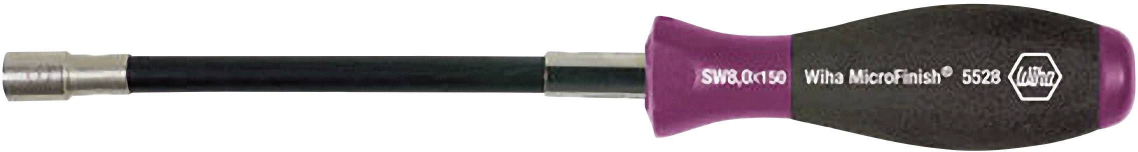 Wiha MicroFinish Werkstatt Steckschlüssel-Schraubendreher Schlüsselweite (Metrisch): 8 mm Klingenl