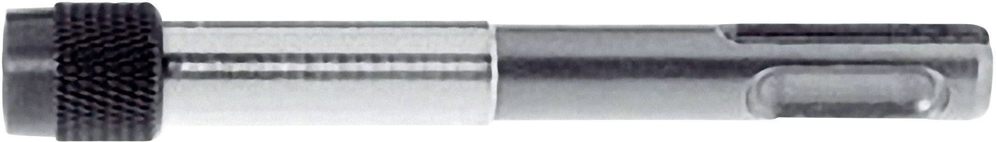 Ein Bohrfutteradapter mit einem zylindrischen, metallischen Körper und einer geriffelten, dunklen Spitze zur Befestigung von Werkzeugen.