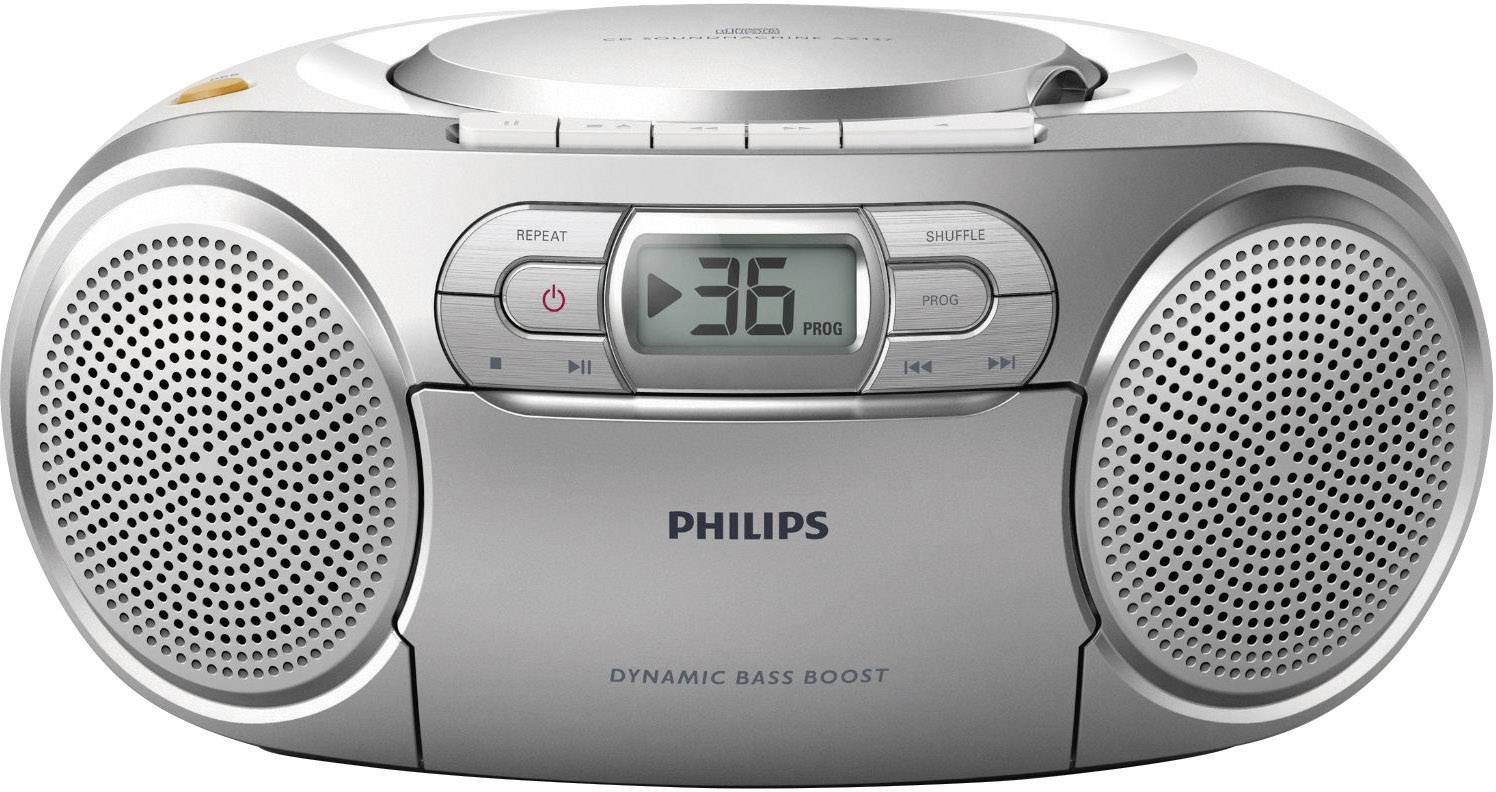 Philips AZ127 - Ghettoblaster - 2 Watt - Silber