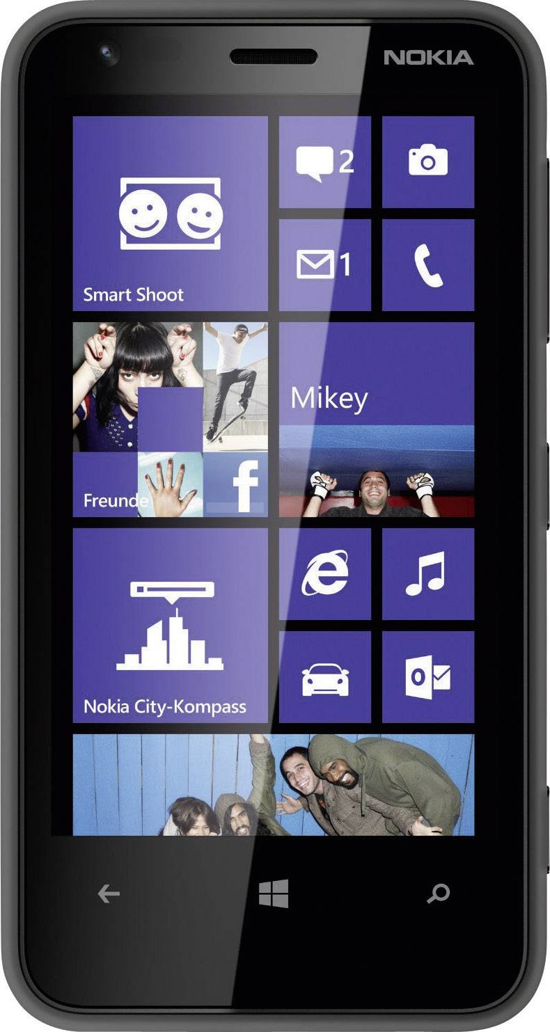 Nokia Lumia 620 ,3.8 " Display, 5 Mio. Pixel Kamera , 1 GHz Dual-Core ,Windows® Phone 8­­, schwarz, Smartphone