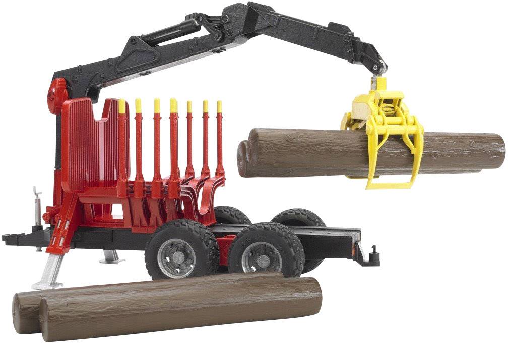 Bruder Landwirtschafts Modell Rückeanhänger mit Ladekran Fertigmodell Anhänger Modell