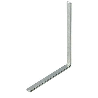 Ein Aluminium-Winkelprofil in L-Form, häufig verwendet zum Stabilisieren, Verbinden oder Verstärken von Strukturen im Bauwesen.