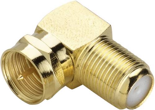 Renkforce RF-4196994 F-Winkelverbinder vergoldet Anschlüsse: F-Stecker, F-Buchse 1 St.