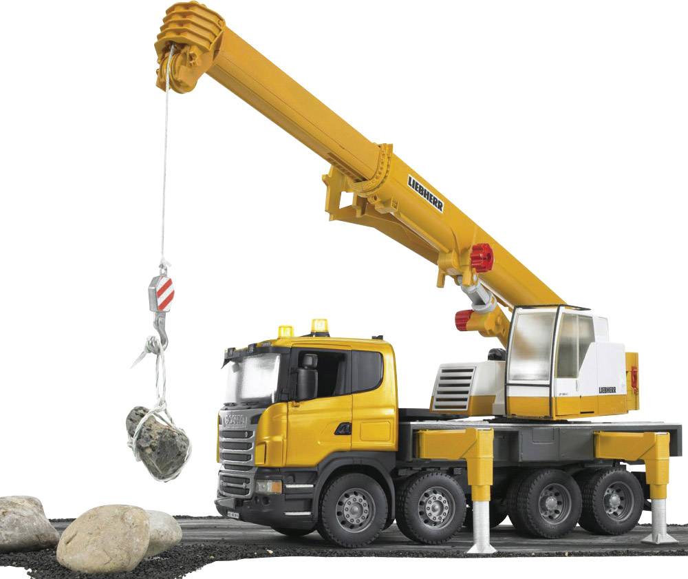 Bruder Scania R-Serie Liebherr Kran-LKW mit Licht und Sound Modul 3570