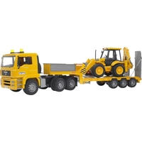 Bruder MAN TGA Tieflader mit JCB 4CX Baggerlader Bruder MAN TGA Tieflader mit JCB 4CX Baggerlader