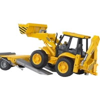 Bruder MAN TGA Tieflader mit JCB 4CX Baggerlader Bruder MAN TGA Tieflader mit JCB 4CX Baggerlader