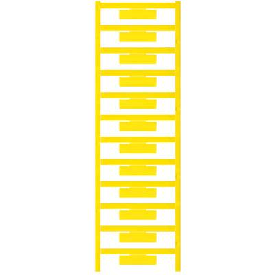Gelbe Klappleiter mit zehn Stufen, kompakt zusammengeklappt dargestellt. Ideal für Arbeiten in höhergelegenen Bereichen.