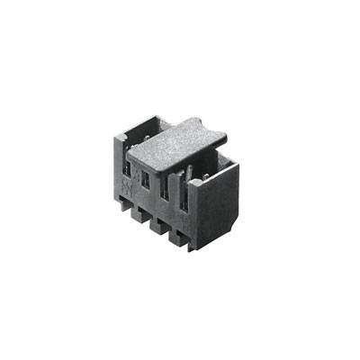Ein schwarzer, rechteckiger Steckverbinder mit mehreren Anschlussklemmen. Suitable für elektronische Verbindungen.