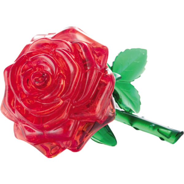 3D Crystal Puzzle Rose rot 44 Teile