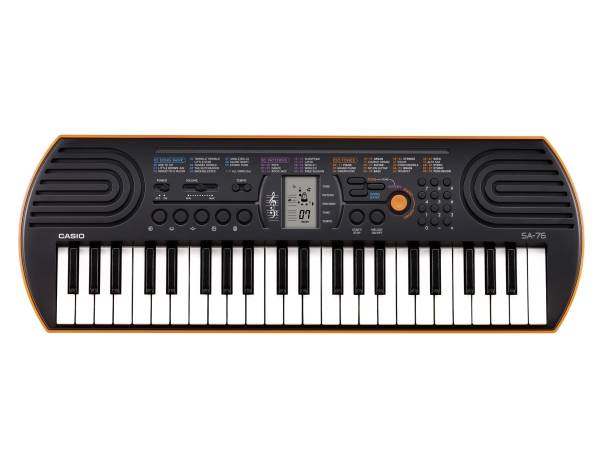 Casio Casio SA-76 Keyboard 44 Minitasten Keyboard Schwarz, Orange Minitasten