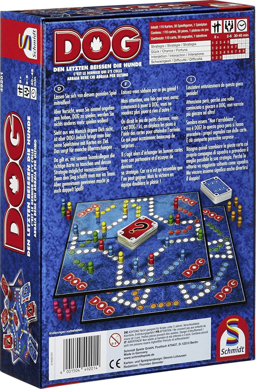 Schmidt Spiele - Dog Kartenspiel