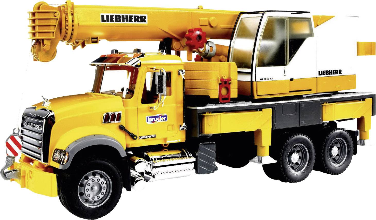 Bruder MACK Granite Liebherr crane truck, 4 Jahr(e), ABS Synthetik, Schwarz, Gelb