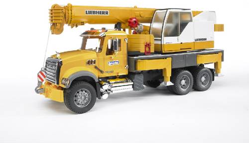 Bruder MACK Granite Liebherr crane truck, 4 Jahr(e), ABS Synthetik, Schwarz, Gelb
