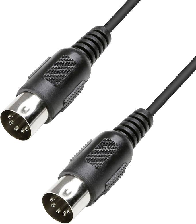 Paccs MIDI Verbindungskabel [1x MIDI-Male - 1x MIDI-Male] 1.50m Schwarz