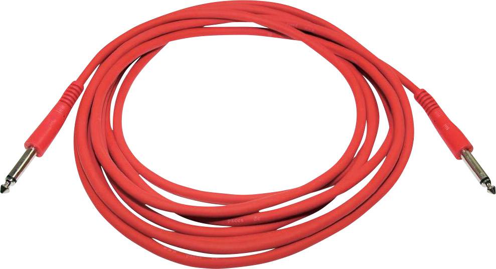 Paccs HIC23RE060SD Instrumenten Kabel [1x Klinkenstecker 6.35mm - 1x Klinkenstecker 6.35 mm] 6.00m Rot