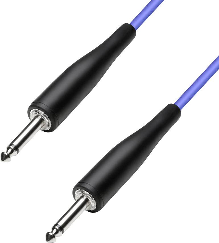 Paccs HIC23BL060SD Instrumenten Kabel [1x Klinkenstecker 6.35mm - 1x Klinkenstecker 6.35 mm] 6.00m Blau