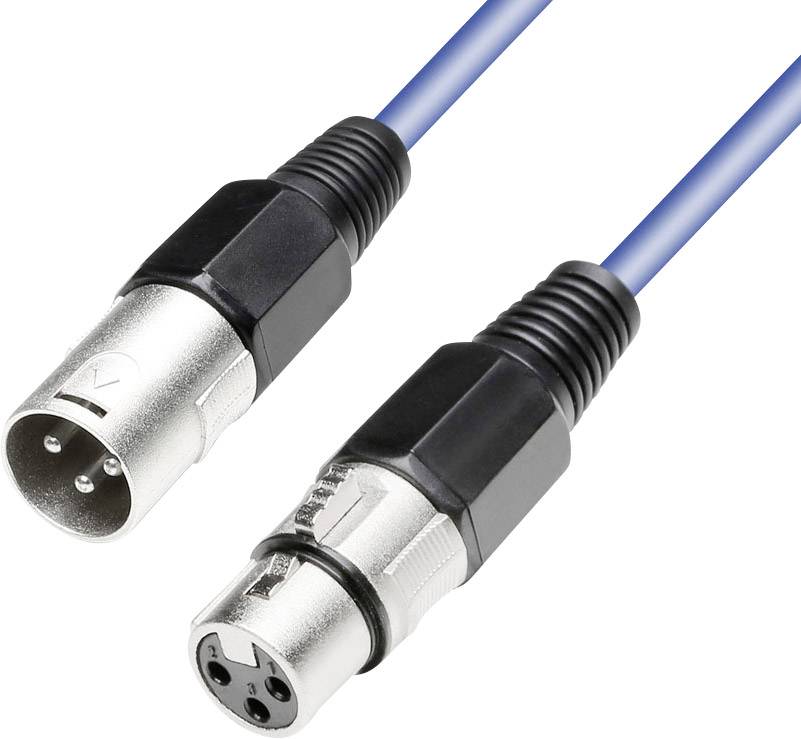 Paccs XLR Verbindungskabel [1x XLR-Buchse - 1x XLR-Stecker] 5.00m Blau