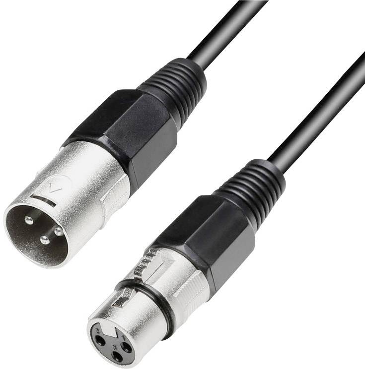Paccs XLR Kabel [1x XLR-Stecker - 1x XLR-Buchse] 10.00m Schwarz