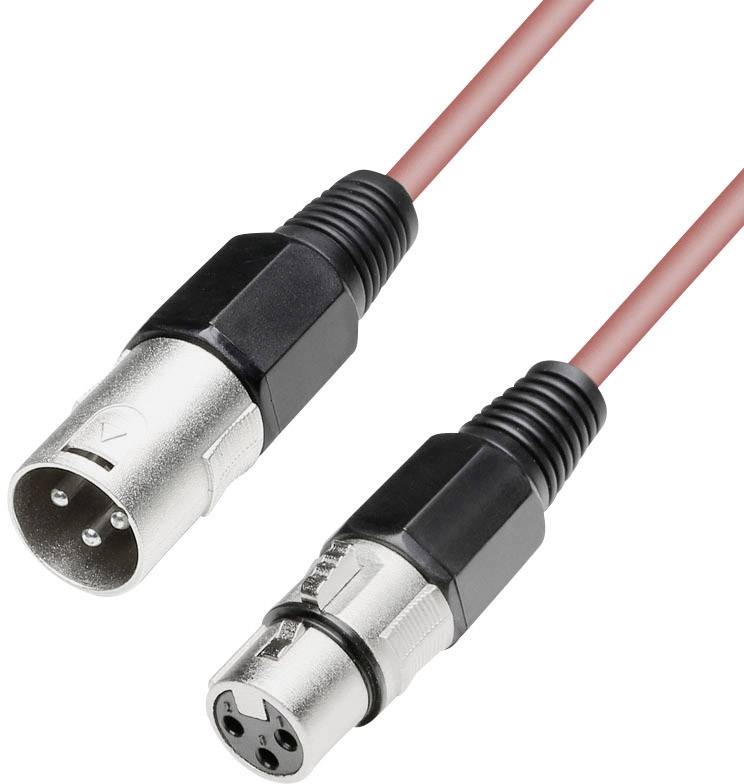 Paccs XLR Verbindungskabel [1x XLR-Buchse - 1x XLR-Stecker] 1.00m Rot