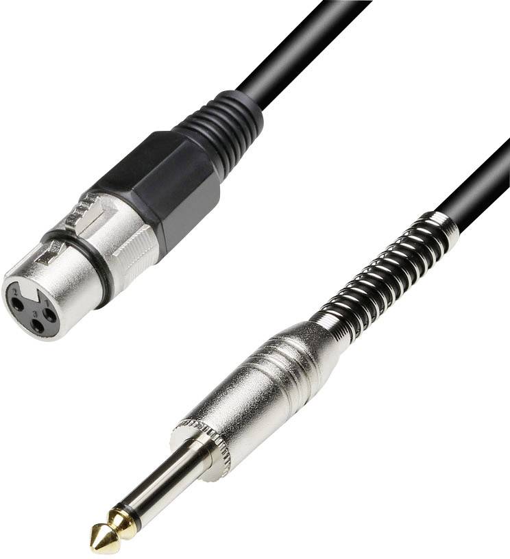 Paccs XLR Adapterkabel [1x XLR-Buchse - 1x Klinkenstecker 6.35 mm] 15.00m Schwarz