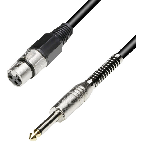 Paccs XLR Câble adaptateur [1x XLR femelle - 1x Jack mâle 6.35 mm] 15.00 m noir