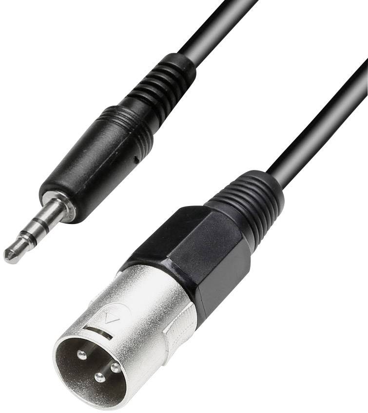 Paccs XLR Adapterkabel [1x XLR-Stecker - 1x Klinkenstecker 3.5 mm] 3.00 m Schwarz