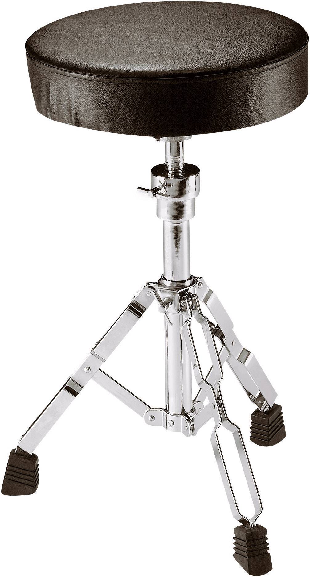 Schlagzeughocker Schwarz, Silber