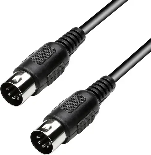 Paccs MIDI Verbindungskabel [1x MIDI-Male - 1x MIDI-Male] 10.00m Schwarz