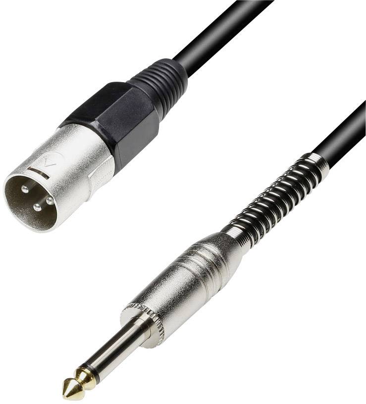 Paccs Audio Adapterkabel [1x Klinkenstecker 6.35 mm - 1x XLR-Stecker] 3.00 m Schwarz