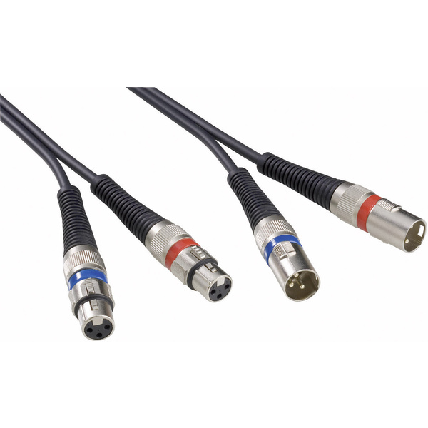 Double câble micro 2 x XLR M/XLR F