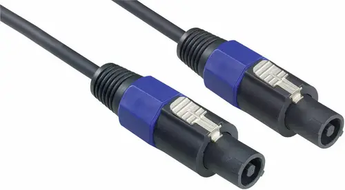 Paccs Speakon Kabel [1x Speakon-Stecker - 1x Speakon-Stecker] 2 x 1.5mm² 2.00m Schwarz