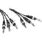 Paccs Triple-Line Klinken Verbindungskabel [3x Klinkenstecker 6.35 mm - 3x Klinkenstecker 6.35 mm]